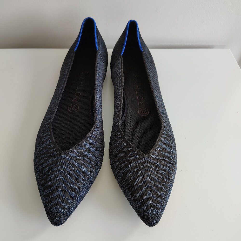 Rothy’s Point - Blue Zebra - Women’s size 10 - NWOB